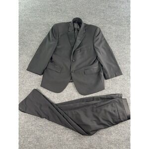 Pronto Uomo Tuxedo 46 S Black Wool Formal Premium Satin Jacket Pants 40x27